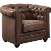 Fauteuil Chesterfield Van Microvezel Met Vintage Look-Vente-unique Sale