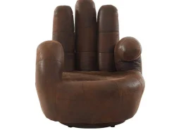 Fauteuil Draaibaar Catchy Van Microvezel Met Verouderd Effect-Vente-unique Outlet