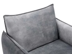 Fauteuil Grijs Fluweel Joel-Vente-unique New
