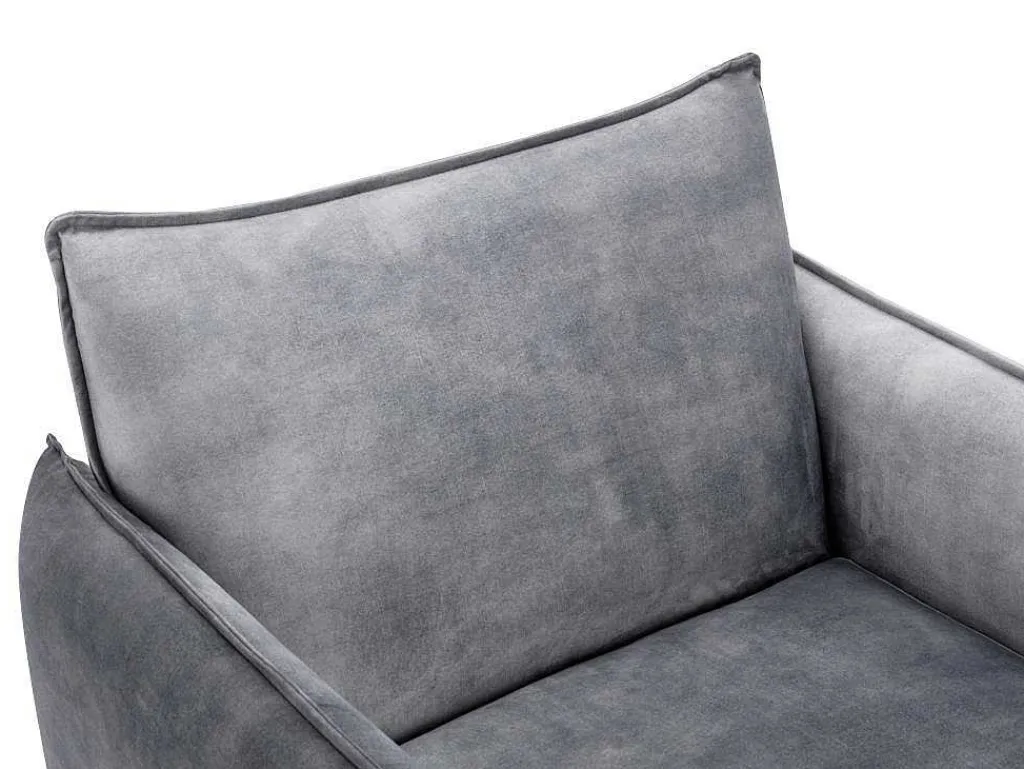 Fauteuil Grijs Fluweel Joel-Vente-unique New