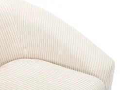 Fauteuil In Gebroken Wit Ribfluweel Ossana-Vente-unique Clearance