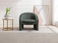 Fauteuil In Groen Ribfluweel Ossana-Vente-unique Online