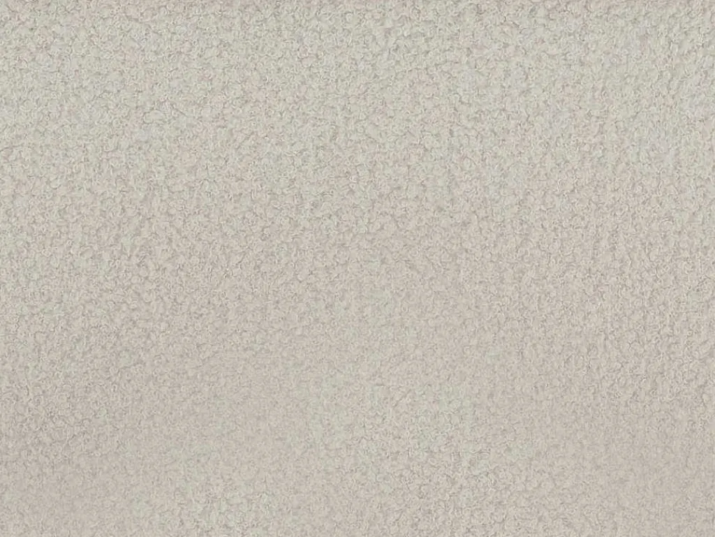 Fauteuil Met Holle Rugleuning En Poef In Witte Bouclestof Jovana-Vente-unique Hot