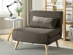 Fauteuil Posio - Bedbank Van Stof - Taupe-Vente-unique New