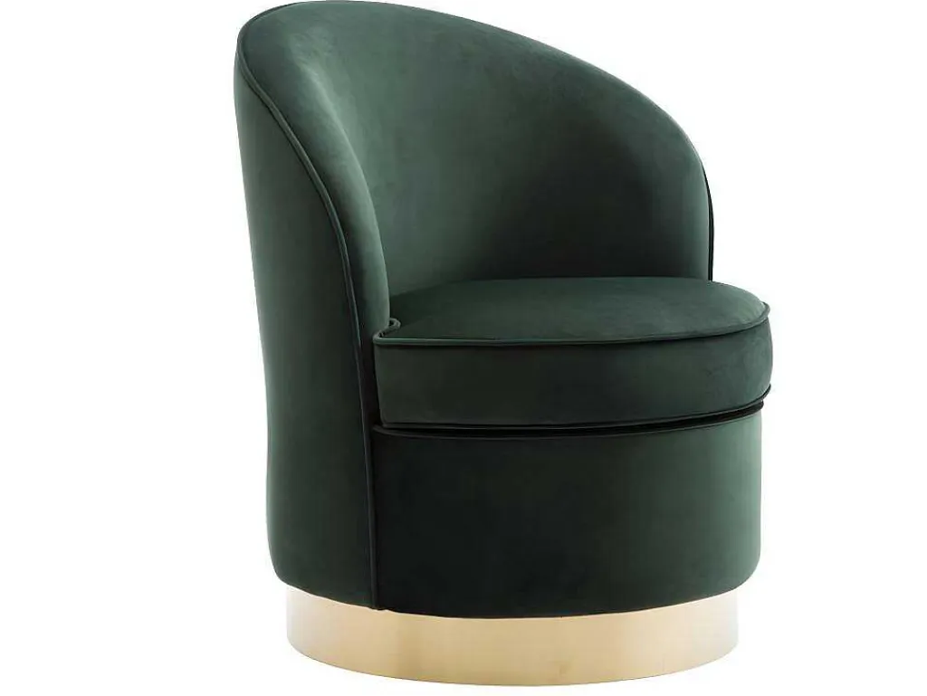 Fauteuil Sanela Van Fluweel - Spargroen-Vente-unique Clearance