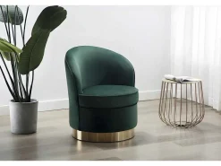 Fauteuil Sanela Van Fluweel - Spargroen-Vente-unique Clearance