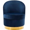 Fauteuil Sanela Van Fluweel - Nachtblauw-Vente-unique Outlet