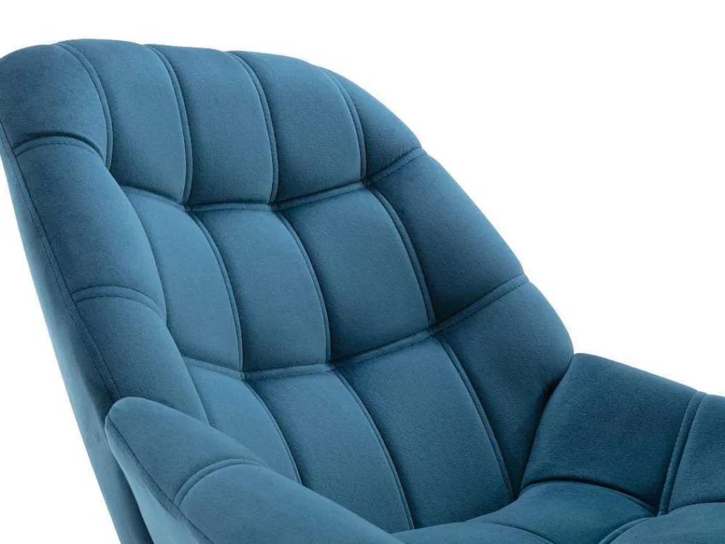 Fauteuil Van Blauwgroen Fluweel - Luosto-Vente-unique