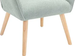 Fauteuil Van Blauwgroene Stof Osimo-Vente-unique Outlet