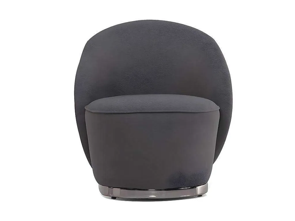 Fauteuil Van Boucle Stof - Antraciet - Elfira-PASCAL MORABITO Outlet