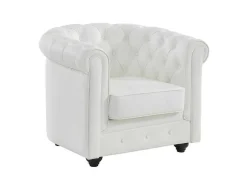 Fauteuil Van Buffelleer Chesterfield - Wit-Vente-unique Clearance