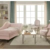 Fauteuil Van Fluweel Alienor Pastel Roze-Vente-unique