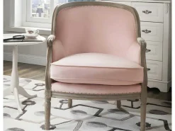 Fauteuil Van Fluweel Alienor Pastel Roze-Vente-unique