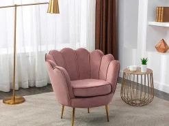 Fauteuil Van Fluweel Dandelion - Roze - Van-PASCAL MORABITO Clearance