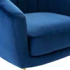 Fauteuil Van Fluweel Pablito - Nachtblauw-Vente-unique Clearance