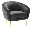 Fauteuil Van Fluweel Pablito - Antraciet-Vente-unique Online