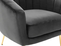 Fauteuil Van Fluweel Pablito - Antraciet-Vente-unique Online
