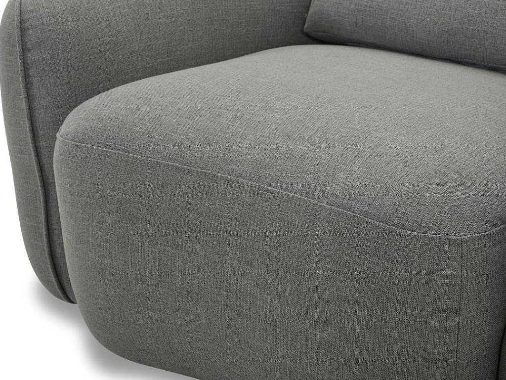 Fauteuil Van Grijze Stof Stefian-Vente-unique Best