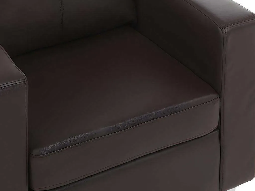 Fauteuil Van Kunstleer Ackley - Bruin-Vente-unique Discount