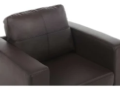 Fauteuil Van Kunstleer Ackley - Bruin-Vente-unique Discount