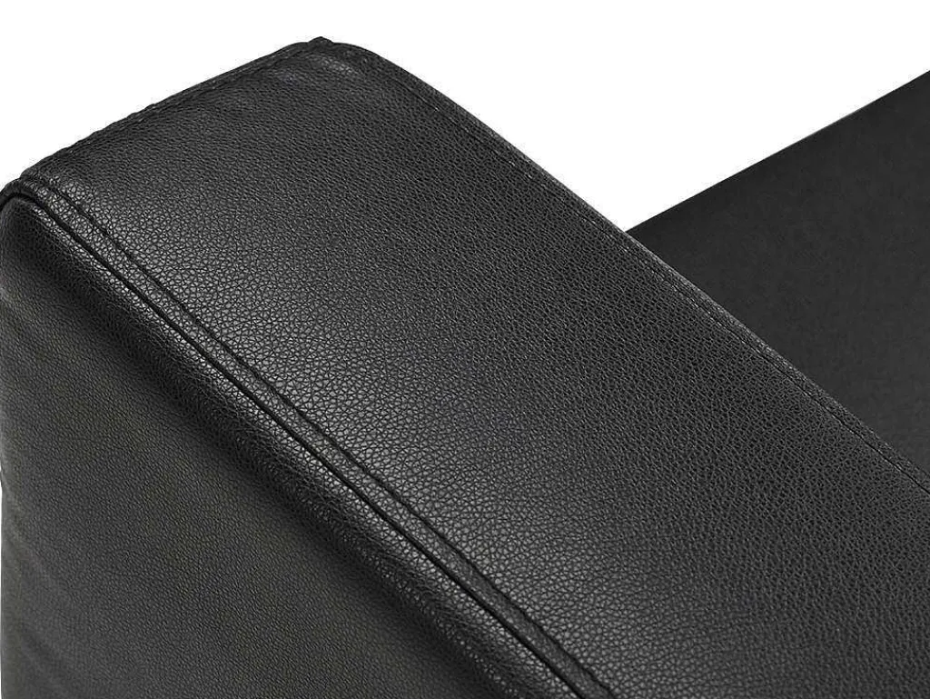 Fauteuil Van Kunstleer Ackley - Zwart-Vente-unique Discount