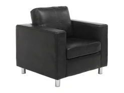 Fauteuil Van Kunstleer Ackley - Zwart-Vente-unique Discount