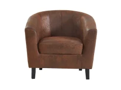 Fauteuil Van Microvezel - Oud Bruin - Cristobal Ii-Vente-unique Outlet