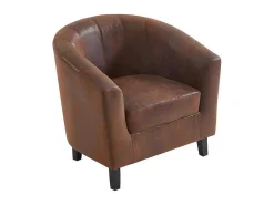 Fauteuil Van Microvezel - Oud Bruin - Cristobal Ii-Vente-unique Outlet