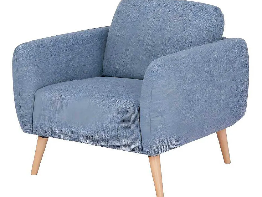 Fauteuil Van Stof Magelan - Lichtblauw-Vente-unique