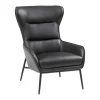 Fauteuil Van Zwart Buffelleder Dinnia-LINEA SOFA Online