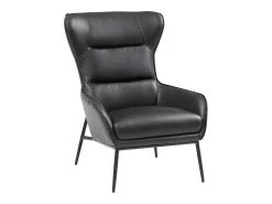 Fauteuil Van Zwart Buffelleder Dinnia-LINEA SOFA Online