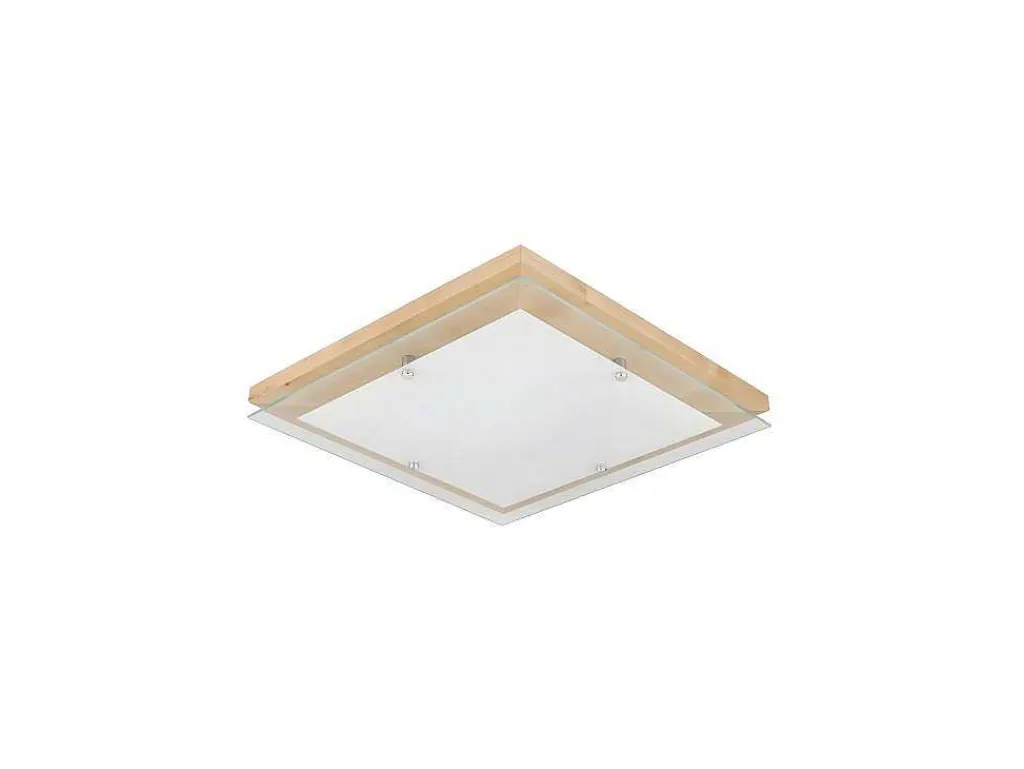 Finn Plafondlamp, Eik, Chroom, Wit, 40X40X6,5 Cm,-EPIKASA Hot