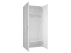 Flavia Kledingkast, Wit, 80X47X180 Cm,-EPIKASA New