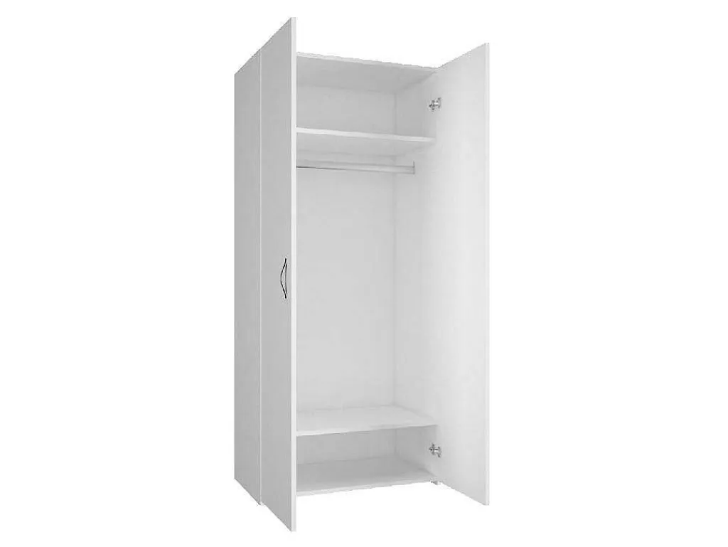 Flavia Kledingkast, Wit, 80X47X180 Cm,-EPIKASA New
