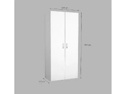 Flavia Kledingkast, Wit, 80X47X180 Cm,-EPIKASA New