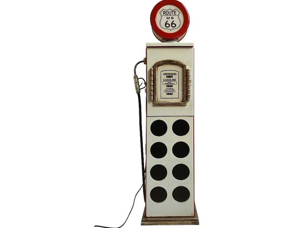 Flessenrek Met Lamp 8 Flessen - H.112 Cm - Wit - Pomp Links - Drive-In-OZAIA Hot