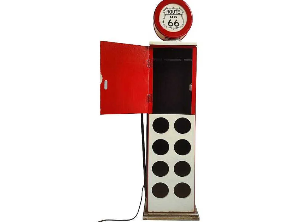 Flessenrek Met Lamp 8 Flessen - H.112 Cm - Wit - Pomp Links - Drive-In-OZAIA Hot
