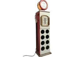 Flessenrek Met Lamp 8 Flessen - H.112 Cm - Wit - Pomp Links - Drive-In-OZAIA Hot