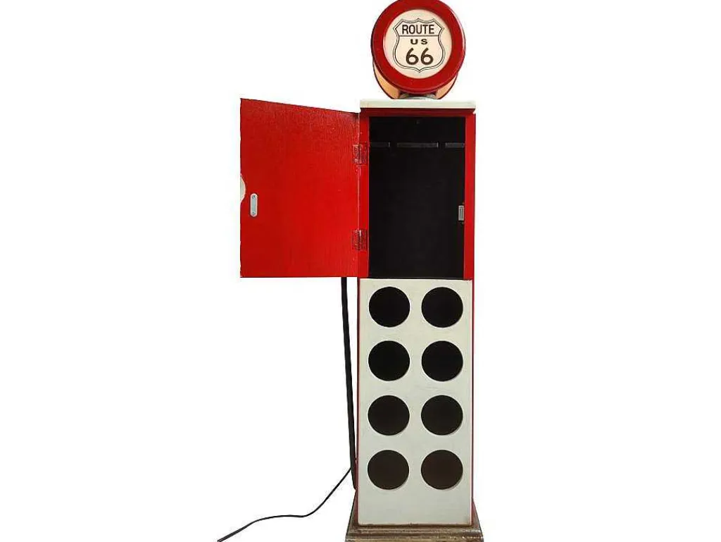 Flessenrek Met Lamp 8 Flessen - H.112 Cm - Wit - Pomp Links - Drive-In-OZAIA Hot