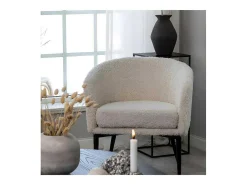 Fluffy Fauteuil Teddy Wit.-Venture Home Online
