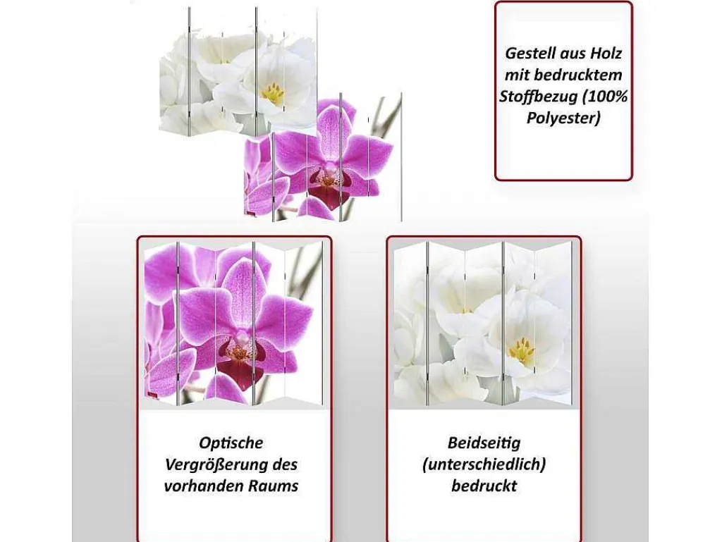 Foto Scherm Bagheria, 180X200Cm, Orchid-Vente-unique New