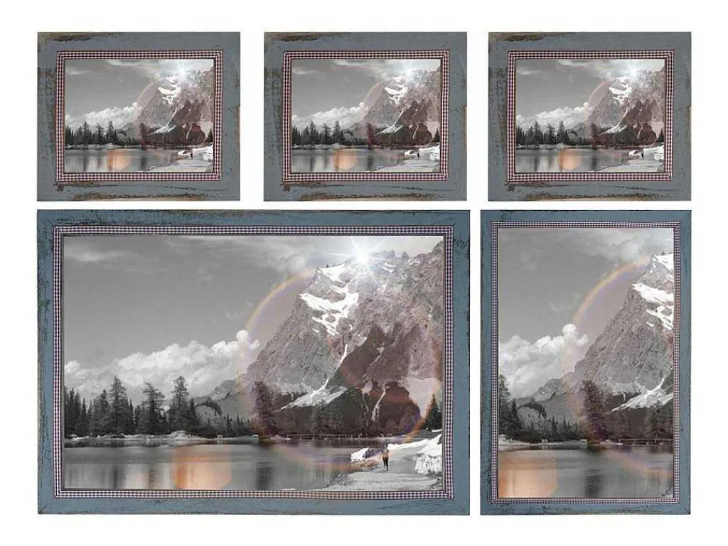 Fotolijstenset H246 (6 Stuks), Grijs-Vente-unique Clearance