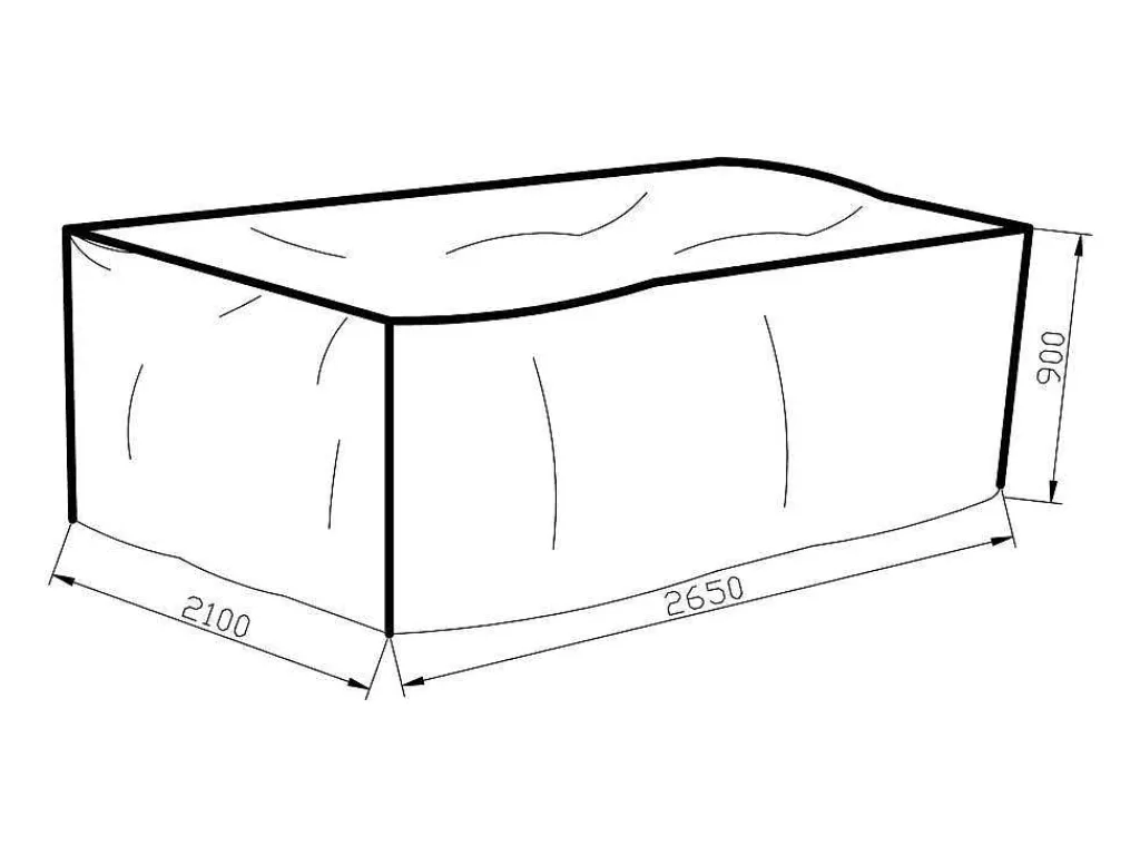 Furnco Hoes Voor Tuinmeubelen 210 X 265 X 90 Cm Grijs.-Vente-unique Hot
