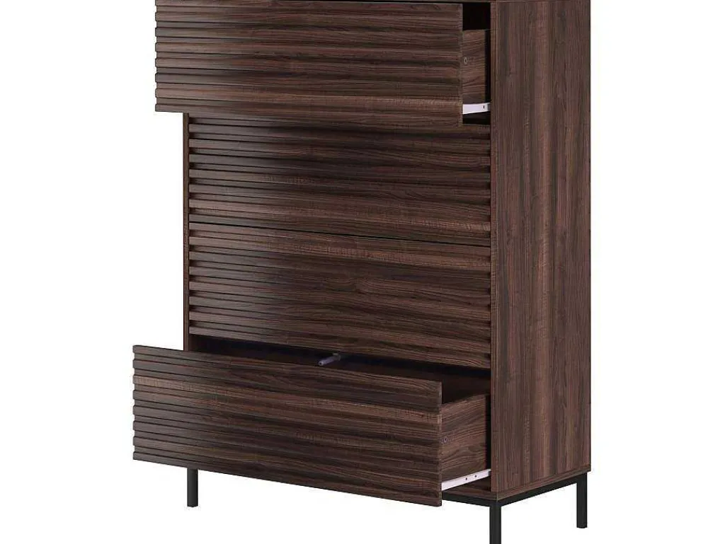 G Commode 4 Laden Notenhout-Loft24 Clearance