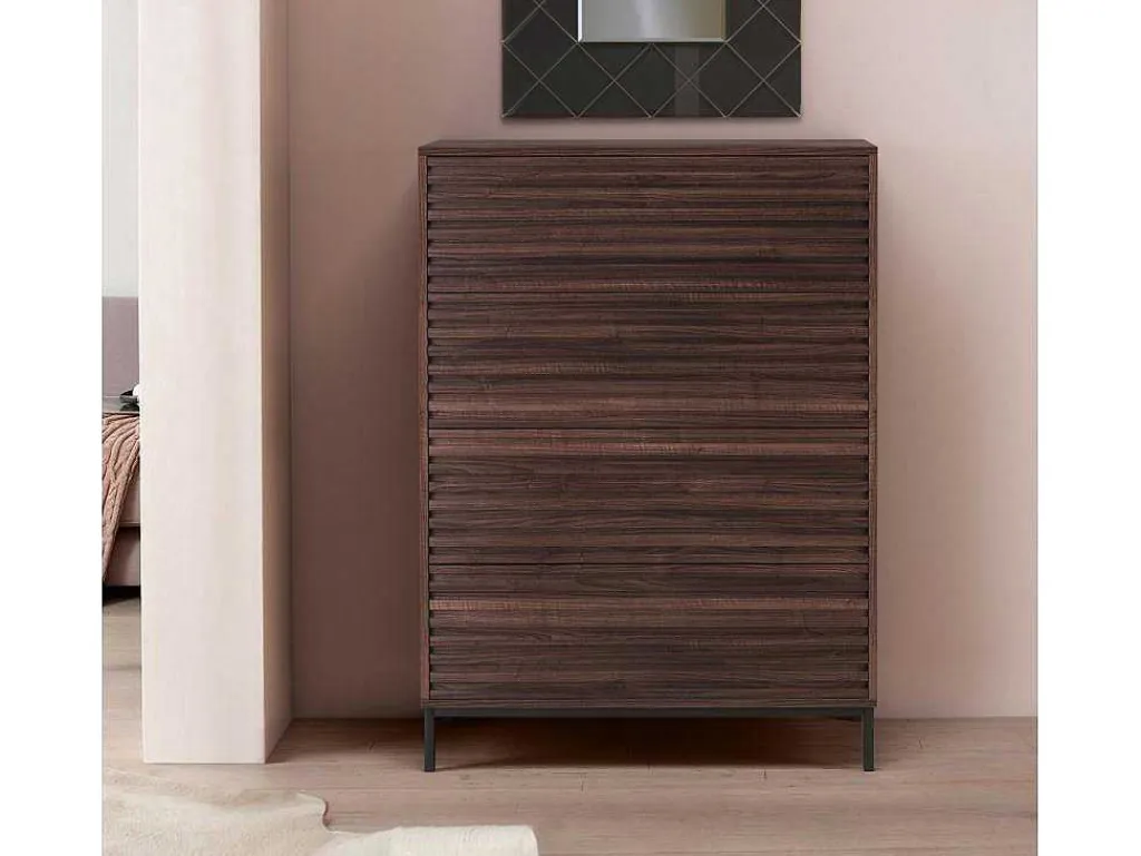 G Commode 4 Laden Notenhout-Loft24 Clearance