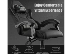 Gaming- En Bureaustoel Ergonomische Computerbureaustoel Met Hoofdsteun En Lumbale Ondersteuning-Vente-unique Discount