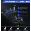 Gaming Stoel Gaming Met Lumbale Kussen En Hoofdsteun En Vaste Armleuning, Pu Leather Burea -Stoel-Vente-unique Online