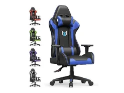 Gaming Stoel Gaming Met Lumbale Kussen En Hoofdsteun En Vaste Armleuning, Pu Leather Burea -Stoel-Vente-unique Online