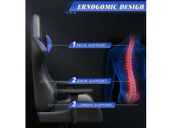 Gaming Stoel Gaming Met Lumbale Kussen En Hoofdsteun En Vaste Armleuning, Pu Leather Burea -Stoel-Vente-unique Online