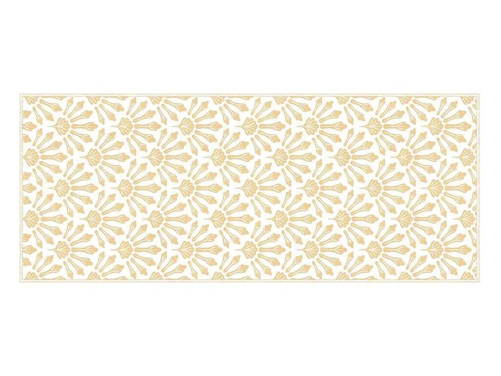 Gangtapijt Van Vinyl Met Art-Decostijl - 66 X 160 Cm - Beige En Wit - Duchessy-OZAIA Clearance